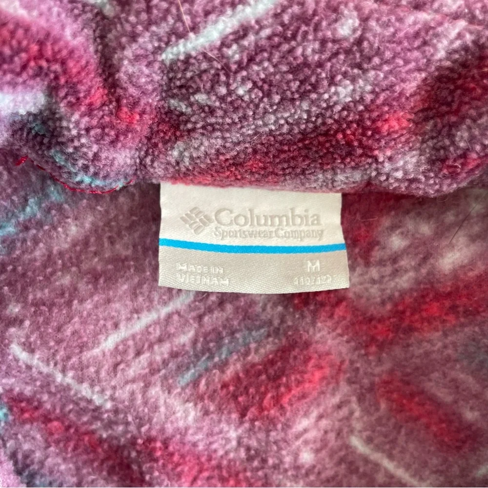 Columbia Purple Printed Soft Full Zip Jacket